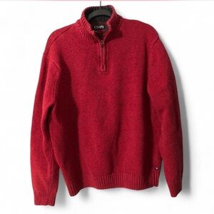 Chaps Men Quarter Zip Long Sleeve Sweater